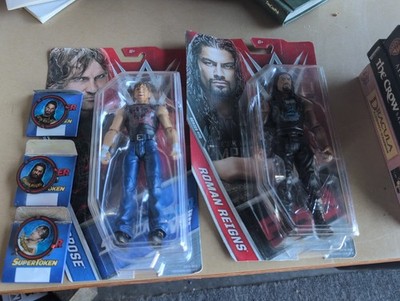 WWE Elite Dean Ambrose Roman Reigns New Figures PLUS ALL 3 SUPER TOKENS RARE