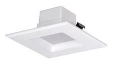 Satco S9757 - 10 Watt 4" LED Square White Downlight Retrofit - 3000K