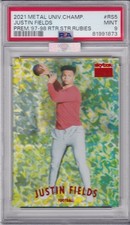 2021 Metal Universe Champions Prem '97 Retro Star Rubies Justin Fields /50 PSA 9