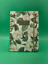 Home Finance Monthly Budget Planner Leaves Floral Design Spiral Bound Journal