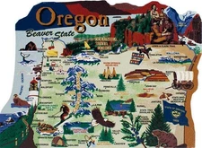 Cat's Meow Village US MAP Oregon Beaver State NEW #RA683 SHIPPING DISCOUNTS