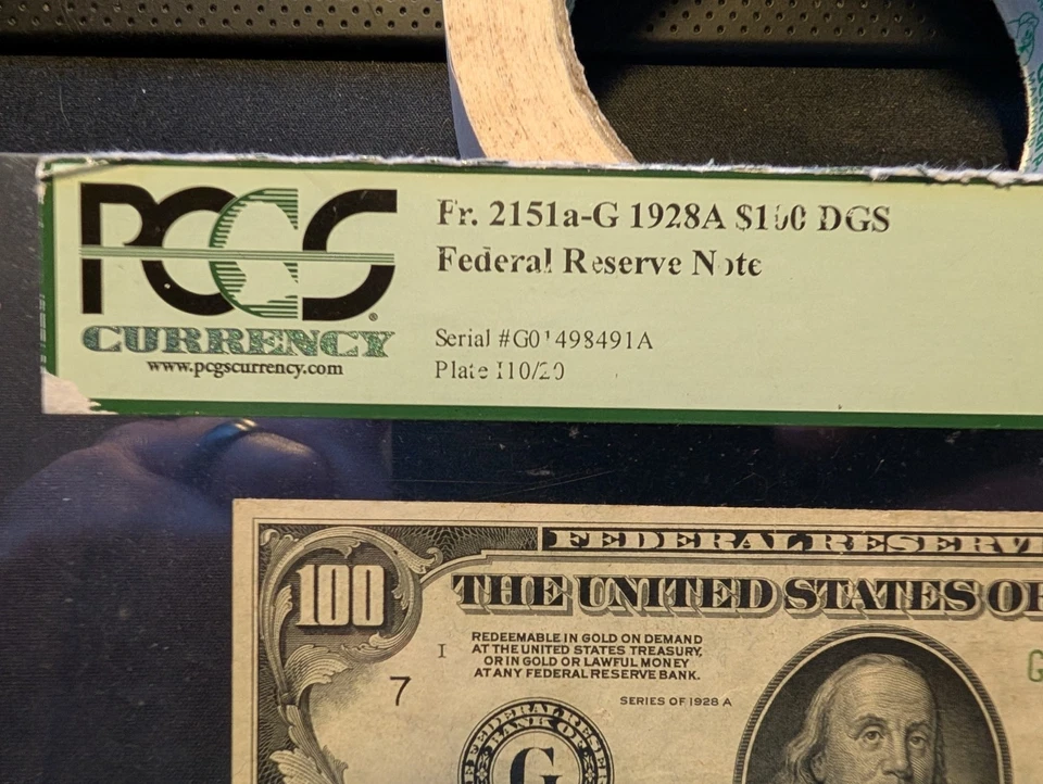 1928A $100 Federal Reserve Note Chicago Fr. 2151a-G - Graded EF40 - Image 2 of 4