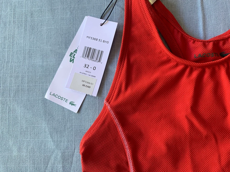 Top de bikini deportivo LACOSTE talla US 0 Stretch Cut Out ¡AGOTADO! Foto 4 de 4