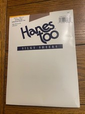Hanes Too Silky Sheer Pantyhose Control Top Sheer Toe Little Color Size AB -NEW