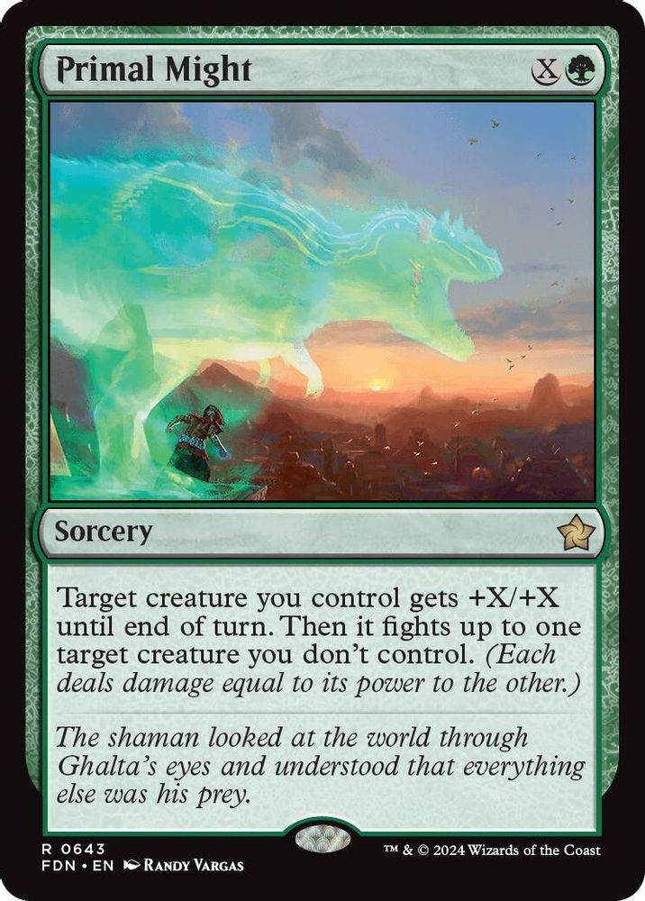 2024 Magic: The Gathering: Foundations - Primal Might 0643 (#643, R, Near Mint)