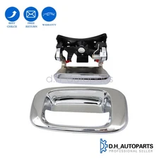 Chrome Tailgate Handle & Bezel Lock Set For 1999-2006 Chevy Silverado GMC Sierra
