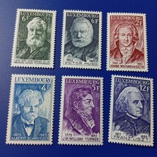 9016 Foreign Stamps Luxembourg 1976 Famous People 6 Types Recess Printed