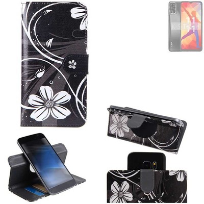 Für Lava Yuva Pro 360° Schutz Hülle Wallet Case Design Blumen
