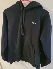Fila Hoodie Pullover Men  s XL BLACK Extra Large With Front Pocket