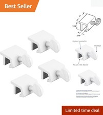Sliding Window Security Locks White Aluminum 1/8 Inch Rail 4 Pack