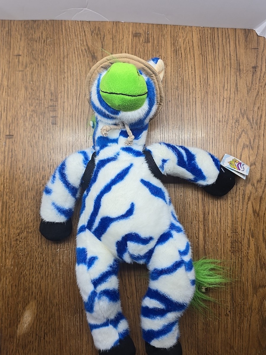 NWT Zany Brainy ZIPES Safari Zebra Original 1998 Plush With Mini