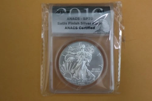 2016-W (Burnished) Silver American Eagle - ANACS SP 70