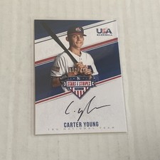 2018 Stars & Stripes USA Carter Young On Card Auto Autograph #312/499