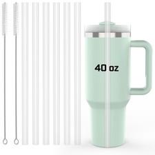 6 Pack Stanley Straws for 40 oz Tumbler - 40 oz, Frosted Color