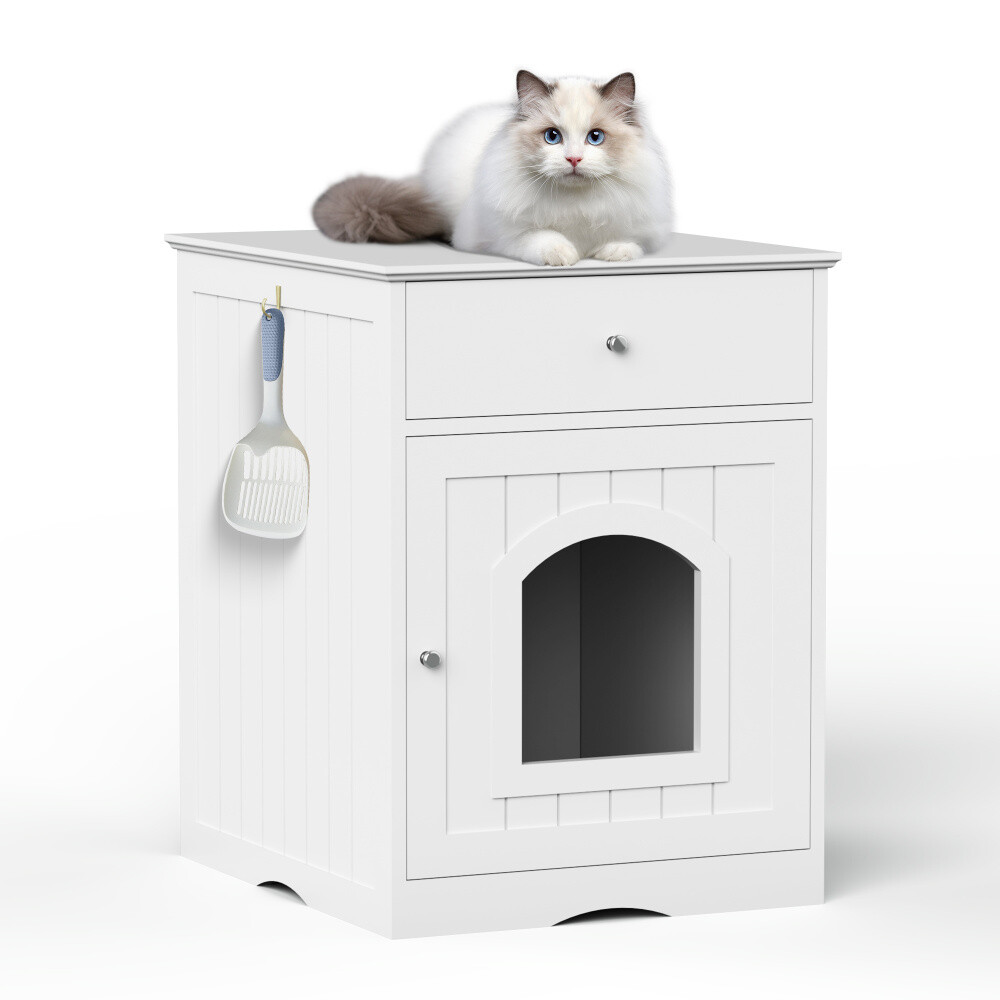 Enclosure W/ Drawer & Side Table Nightstand
