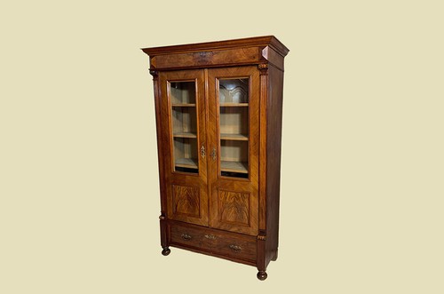 1880er Vitrine ANTIK Gründerzeit Nußbaum Bücherschrank Schrank von 1880 - Bild 3 von 20