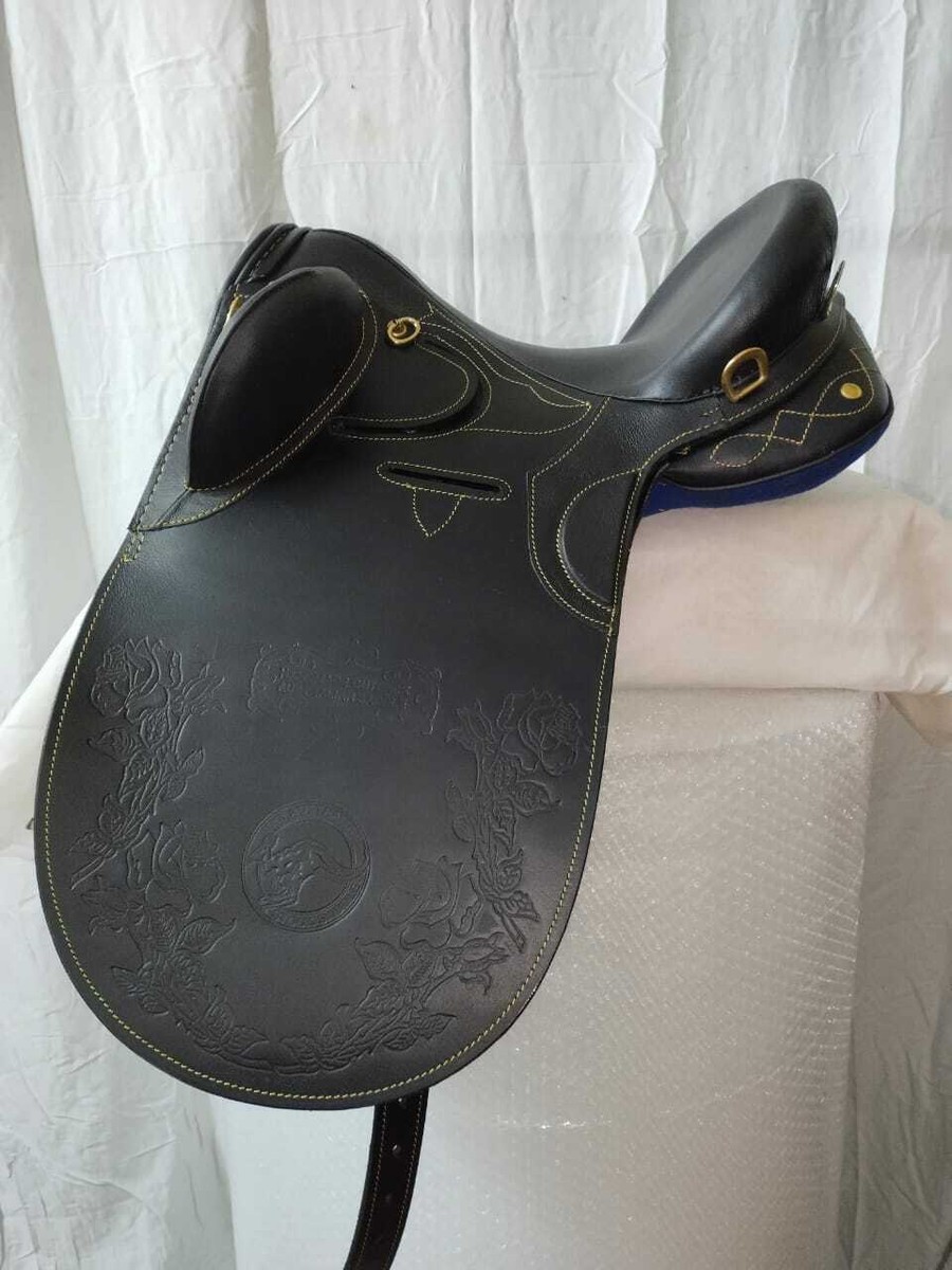 AD Saddlery Selle de cheval en daim synthétique australien