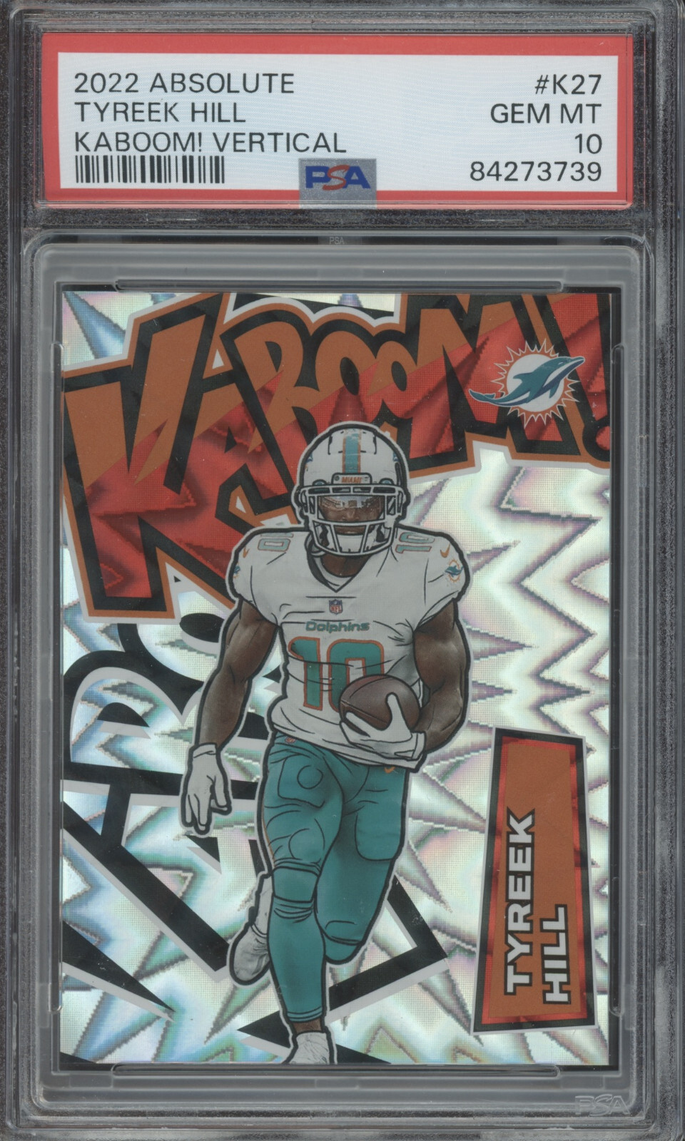 2022 Panini Absolute Vertical Kaboom K27 Tyreek Hill SSP Gem Mint PSA