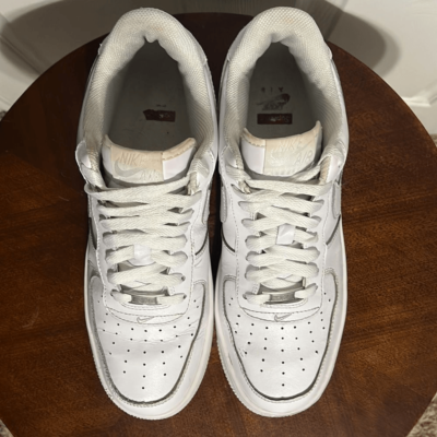?? NIKE AIR FORCE 1 x SUPREME Sneakers - All White Supreme Men Sz 10.5 -‎ GUC NIKE AIR FORCE 1 x SUPREME Sneakers - All White Supreme Men  main image 2