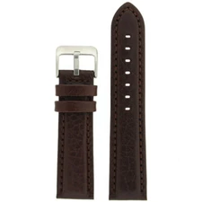 Watch Band Leather Padded Comfort Dark Brown Strap Mens 18mm - 24mm