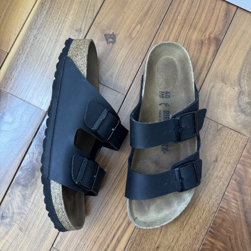 Birkenstock Arizona Damen 9 - 40 Schwarz Schnalle Leder Sandalen