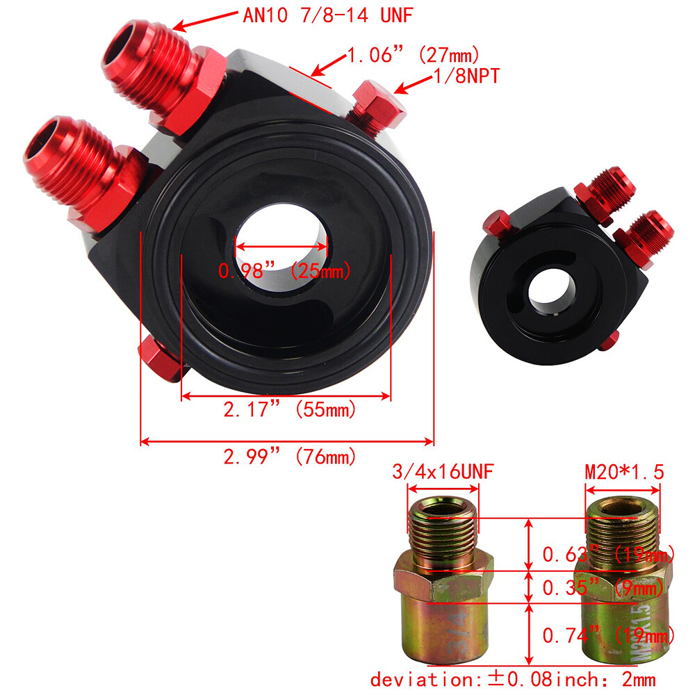 10 16 19 Row AN10 10AN Transmission Oil Cooler Kit Universal Engine Transmission British Radiator Oil Cooler Condenser Aluminium Alloy Black In | Whizz Engine Oil Coolers & Kits - Foto 4