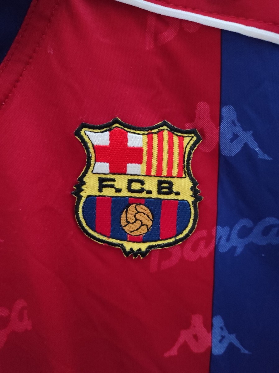Maillot FC Barcelone 1993-1994 – Longues Manches, Dorsal 7, Taille L, Occasion