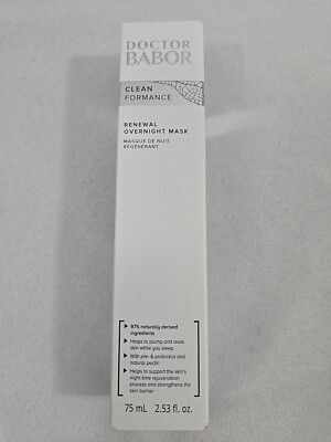 DOCTOR BABOR Clean Formance Renewal Overnight Mask 2.53 fl. oz NIB