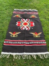 Mexican bird-flower wool serape Bird/flower design� 39" x 70" Bring out Clint!