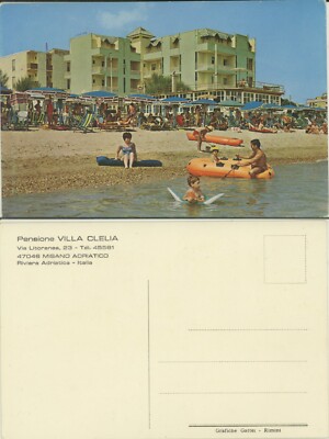 MISANO ADRIATICO -RIMINI -PENSION VILLA CLELIA POSTCARD