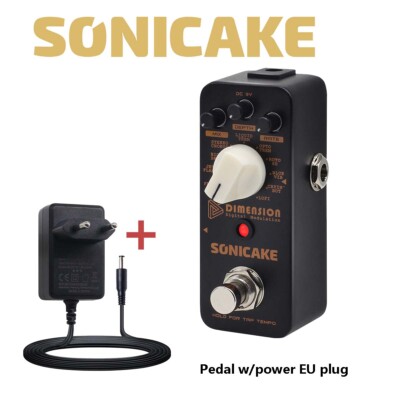 SONICAKE Digital Modulation Gitarre Effektpedal Phaser Flanger Chorus w/Power DE