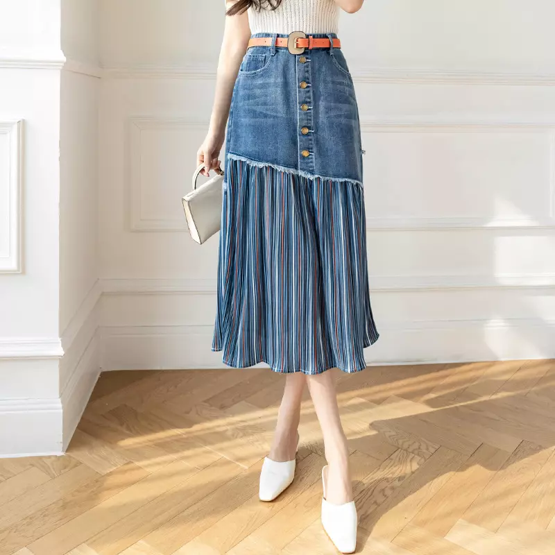 Denim midi top skirt 5xl