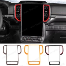 Center Console Screen Air Vent Frame Cover Trim For Ford Ranger 2023 2024 202