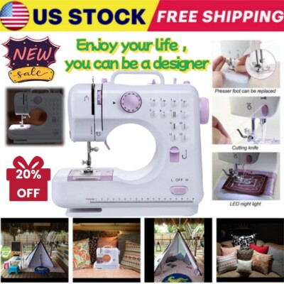 Electric Sewing Machine Portable Crafting Mending Machine 12 Built-In Stitches