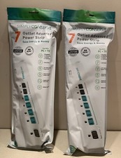 7 Outlet Advanced Power Strip Simply Conserve Surge Protection Lot of 2. NEW