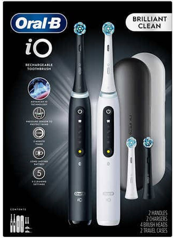 Oral-B iO 5 Brilliant Clean Electric Toothbrush - 5445445 (2 Pack