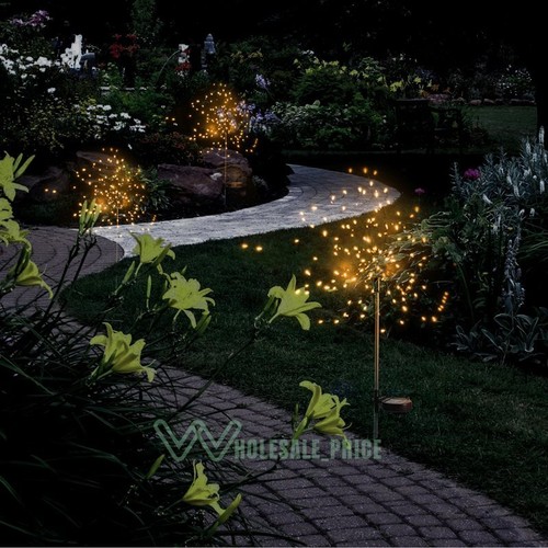 150 LED Solar Fire Flower Lights Outdoor Waterproof Path Lawn Garden Decor Lamp - Picture 22 of 58