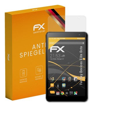 atFoliX 2x Displayfolie für Sky Devices Elite Octa Schutzfolie matt&stoßfest