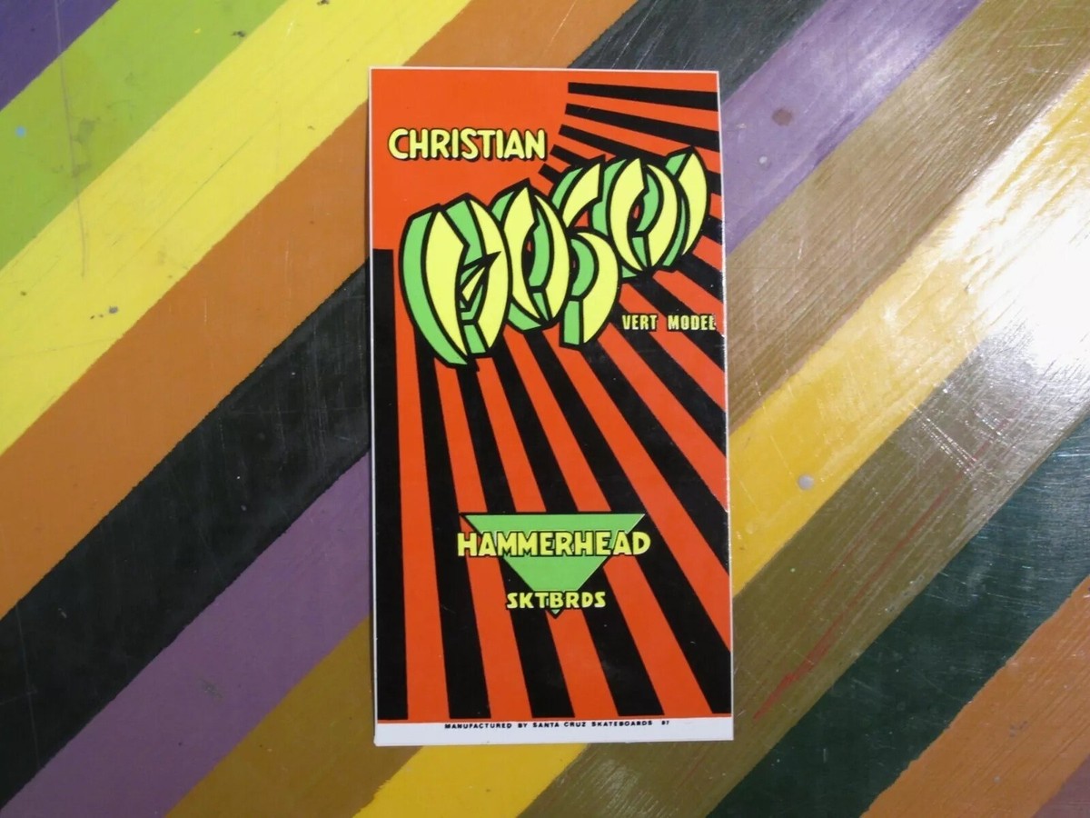 vtg 1980s Santa Cruz original skateboard sticker Hosoi