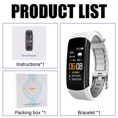 2024 NEW Fit@bit Smart Watch Activity Tracker Fitness Uhren Herzfrequenz-Monitor - Bild 28 von 34