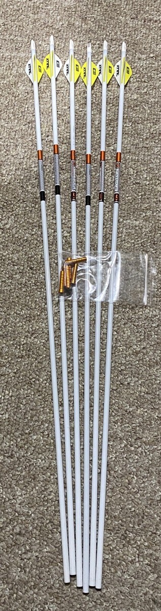 Easton 6.5 Whiteout Arrows - 400 Spine 6-Pack Hunting Arrows