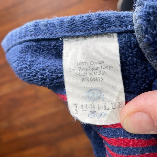 Toalla de mano patriótica de colección toalla Jubileo suave juego de 2 piezas bandera azul estrellas EE. UU. - Imagen 15 de 16