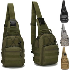 Men Small Tactical Sling Backpack Military Outdoor Chest Shoulder Crossbody Bag