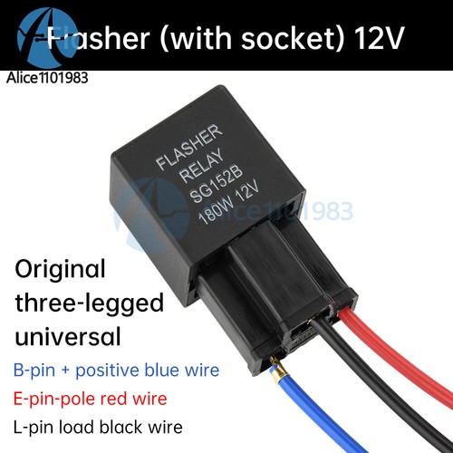 DC12V 24V 180W Car Flasher Relay Turn Signal 3 Pin Car Motorcycle Steering Relay - Picture 22 of 35