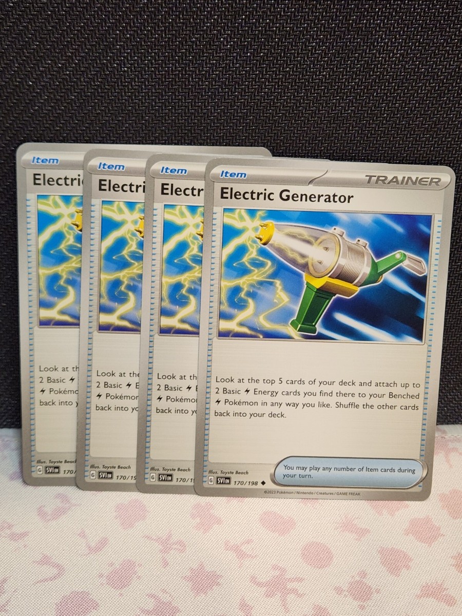 pokemon card pack generator Pokemon TCG Electric Generator 170/198 x4 Playset Scarlet & Violet NM Pack  Fresh