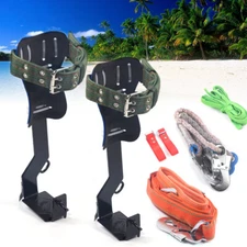 Tree Climbing Spike Set Safety Strap Adjustable Rope Lanyard Rescue Belt 2 Gears