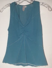 TRUE MEANING Aqua Women's Top-Size M-Made In USA