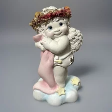RARE Vtg Dreamsicles Baby Girl 2001 Cherub #11619 Signed Kristin 2000 Pink Blue