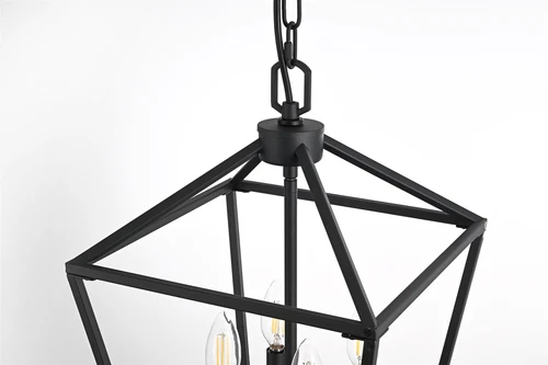 Living District Gage 12" Lantern Pendant In Black - Picture 4 of 8