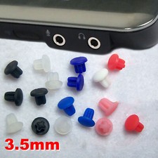 3.5mm Silicone Rubber Hole Plug Blanking End Cap Seal Stopper Audio Headset Jack